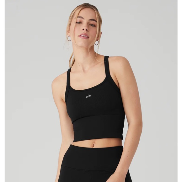 ALO Yoga Other - Alo Yoga Seamless Ribbed Favorite Bra Tank black size small